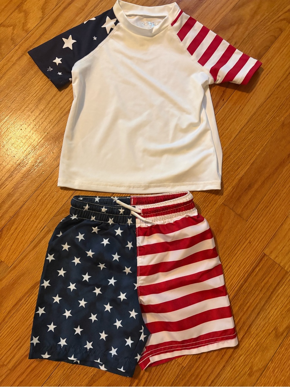 Toddler American Flag Swim Set - Red, White & Blue